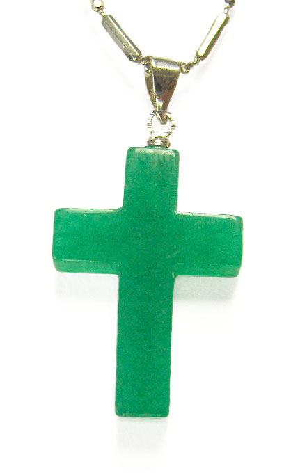 Jade Cross Necklace