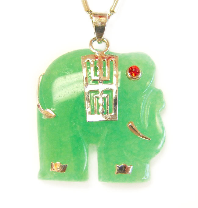 Jade Elephant Pendant