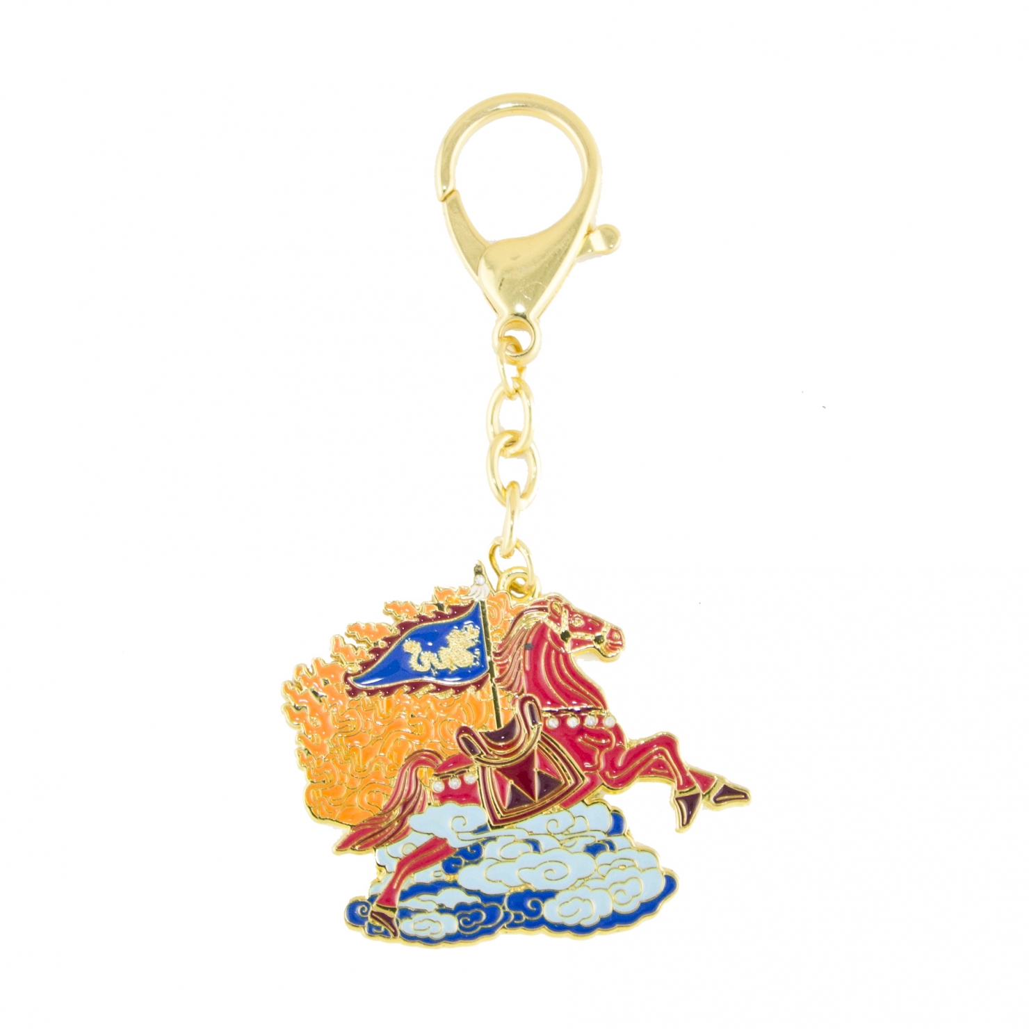 Feng Shui Flying Horse Amulet Keychain