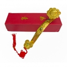 Big Golden Ru Yi Scepter with Auspicious Words