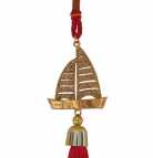 Golden Metal Sailing Boat Charm