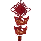 New Year Charm - Double Fishes with Mystic Knot