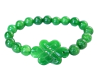 Jade Mystic Knot w/ Green Beaded Bracelet