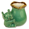 Green Bamboo Pot with Elephant