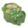 Green Bamboo Pot with Elephant