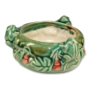 Round Bamboo Pot with 3 Money Frogs