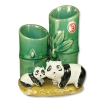 Green Bamboo Pot with Lovely Panda