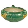 Round Bamboo Pot with 3 Money Frogs