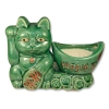 Bamboo Pot with Lucky Cat