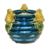 Blue Pot with 3 Money Frogs